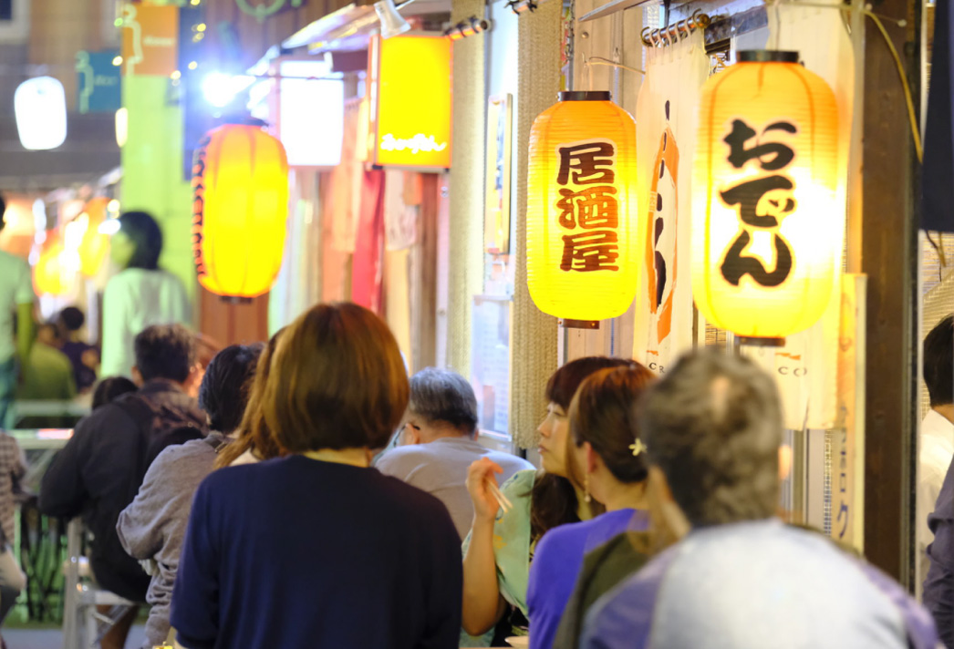 Two Food Stand Streets in the Center of Obihiro