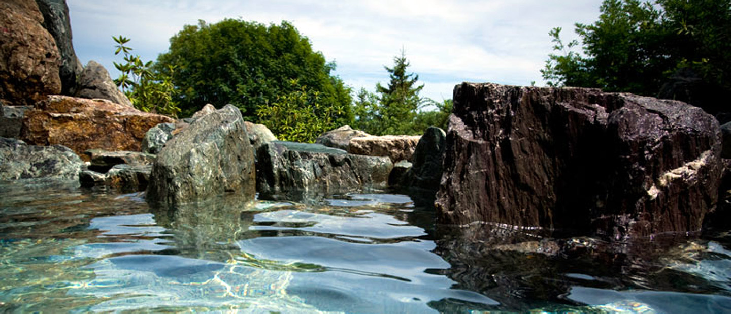 Hot springs around Lake Abashiri